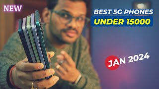 TOP 5 Best 5G Phones Under 15000 in JAN 2024 l Best Mobile Under 15000 [upl. by Elinet]