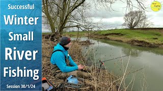 Successful Winter Small River Fishing With Bread  30124 Video 467 [upl. by Melosa]