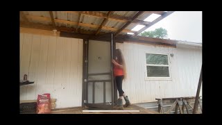 How to Install a Lowes Home Improvement Screen Door [upl. by Yhcir]