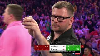 Wades incredible comeback vs Brown  201819 World Darts Championship [upl. by Deron]