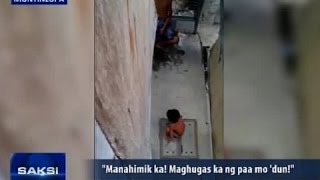 Saksi Pananakit ng ama sa kanyang 2 batang anak nakunan ng video [upl. by Sremmus]