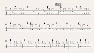 Red Fingernails  Skyhooks bass tab [upl. by Ramhaj384]