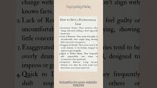 How to Spot a Pathological Liar shorts psychology psychologytips psychologysecrets [upl. by Sorkin]