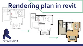 Rendering Floor plan in Revit  Tutorial [upl. by Marou163]