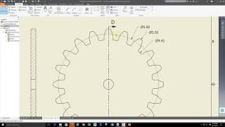 Inventor Multi View of a Gear Section View Detail View [upl. by Leen123]