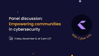 Panel discussion Empowering communities in cybersecurity w CrowdSec [upl. by Annayt]