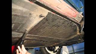 Undercoating Removal  Needle Scaler  VW Volkswagen 1966 66 Beetle Bug [upl. by Elyrrad]