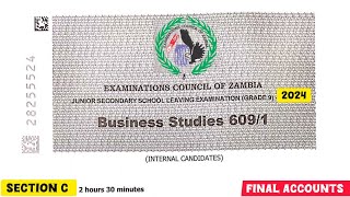 2024 Business Studies Grade 9  External  Trading Profit and Loss balance Sheet exam2024 [upl. by Meggs]