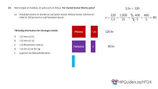 Högskoleprovet NOG uppgift 24 från höstens högskoleprov 2024 provpass 4 kvantitativ del [upl. by Edrea23]