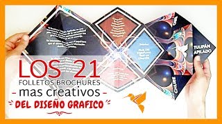 ⭐✨ LOS 21 FOLLETOS MAS CREATIVOS DEL DISEÑO GRÁFICO 👍  IDEAS CREATIVAS ✅  brochure3dcom [upl. by Oster]