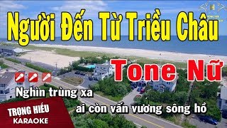 Karaoke Người Đến Từ Triều Châu Tone Nữ Nhạc Sống  Trọng Hiếu [upl. by Brost843]