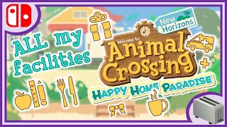 Animal Crossing New Horizons  ALL My HHP Facilities [upl. by Arok326]