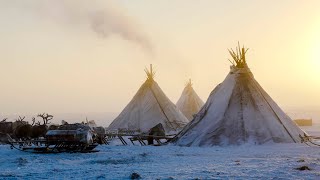 A Tent in Arctic Siberia  Living Moving and Making a Reindeer Skin Tent [upl. by Poland]