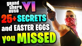 25 Easter Eggs You MISSED in the GTA 6 TRAILER Vehicles Heists Memes Story amp More [upl. by Ydeh]