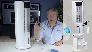 Ventilateur colonne avec rafraîchisseur et humidificateur VT520  60W PEARLTVFR [upl. by Corry322]