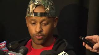 Watch Keanon Lowe speaks to reporters at Moda Center [upl. by Nylaf]