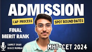 MHTCET 2024  Final MERIT Rank Released  😱 CAP Spot Round Admission Process  MHT CET 2024 [upl. by Drusie]