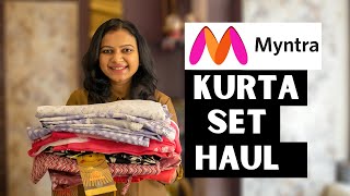 Myntra Kurta Set Haul  Casual Kurta Sets from Myntra [upl. by Ettennek]