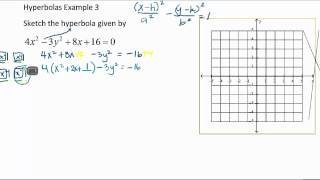 Change the Equation of a Hyperbola to the Standard Form by Complete the Square [upl. by Ahsiemat508]