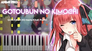 Gotoubun no Kimochi  Gotoubun no Hanayome OP synthesia piano tutorial [upl. by Chaffee341]