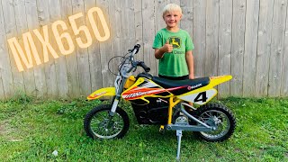 Razor MX650 Electric Dirt Bike Unboxing amp First Rides [upl. by Ahsi]