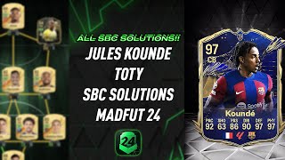 JULES KOUNDE  ALL 15 SBCS  Easiest Way Possible  MadFUT 24 [upl. by Garaway]