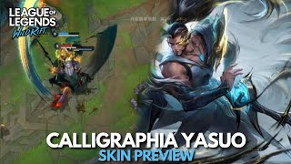 Calligraphia Yasuo Skin Preview  Wild Rift [upl. by Jesher]