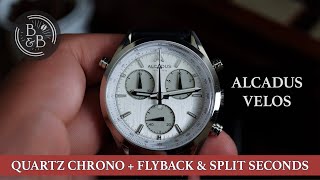 An affordable flyback and split seconds quartz chronograph  Alcadus Velos  BampB [upl. by Ahsieyn]