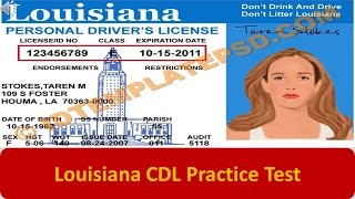 Louisiana CDL Practice Test [upl. by Arand]