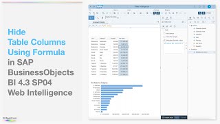 Hide Columns Using Formula in SAP BusinessObjects BI 43 SP04 Web Intelligence  BI Spectrum Academy [upl. by Boys844]