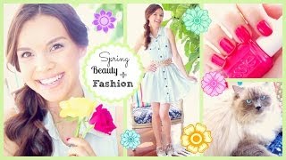 Spring Makeup Hair  Outfit Inspiration [upl. by Akcired165]