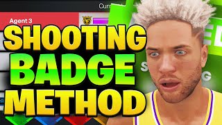 FASTEST SHOOTING BADGES METHOD on NBA 2K24  LIMITLESS RANGE DEADEYE BLINDERS amp ALL BADGES [upl. by Glarum]