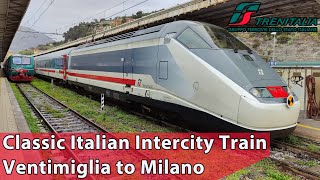 Classic Italian Intercity Train from Ventimiglia to Milano  Trenitalia  FS E414 [upl. by Maxia958]