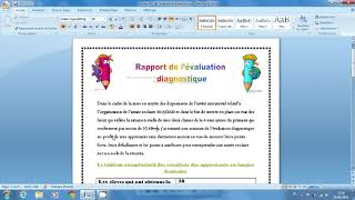 Rapport de levaluation diagnostique [upl. by Nitsug845]