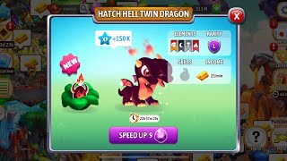 Hatch Hell Twin Dragon in Dragon City dragoncitygameplay [upl. by Jammin]