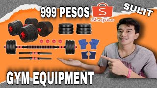 MURANG GYM EQUIPMENT SA SHOPEE Review  Barbell and Dumbbell  Mj Roxas [upl. by Reilly]