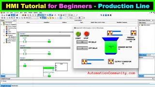 HMI Tutorial for Beginners  Production Line  Online Course [upl. by Kristo]