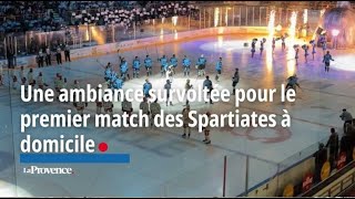 Une ambiance survoltée pour le premier match des Spartiates à domicile [upl. by Spanjian]