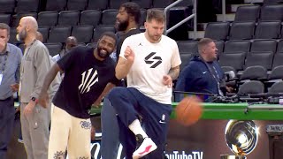 WATCH Mavs Luka Doncic practices at 2024 NBA Finals Media Day [upl. by Ykcaj135]