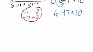 Scientific Notation division example [upl. by Laemaj774]