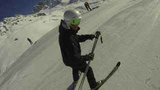 CARVING SKIING SKI CARVING SLALOM PART 2 GoPro 2014 [upl. by Kristi451]