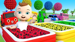 Bingo songs  bus song  Baby plays with parachute and giant ball  Nursery Rhymes amp Kids Songs [upl. by Logan484]