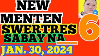 NEW MENTEN TODAY JAN 302024 SWERTRES HEARINGajcoytv [upl. by Trill]