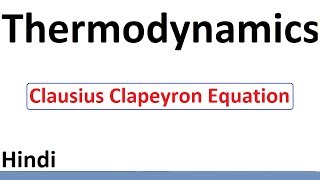 Clausius Clapeyron Equation in Hindi [upl. by Aniroz]