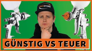 WIR SIND BAFF Unsere günstige Lackierpistole im Test Der Lackierpistolen Vergleich  LACKSTORE [upl. by Menzies]