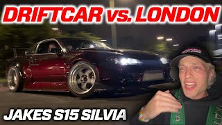 S15 DRIFTCAR GOING CRAZY ON LONDON ROADS amp GIVING UK CAR MEETS ANOTHER CHANCE… [upl. by Hazlip]