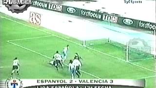 Espanyol 2 vs Valencia 3 Liga España 2001 Palencia FUTBOL RETRO TV [upl. by Chaddy489]