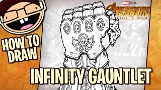 How to Draw the INFINITY GAUNTLET Avengers Infinity War  Narrated StepbyStep Tutorial [upl. by Yurt]