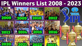 IPL All Season Winners amp Runner up Teams 2008  2023  Indian premier league All Season Champion [upl. by Dnesnwot530]