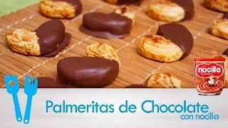 Palmeritas de Hojaldre con chocolate [upl. by Elleneg]